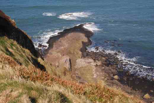 The causeway from the cliffs above
