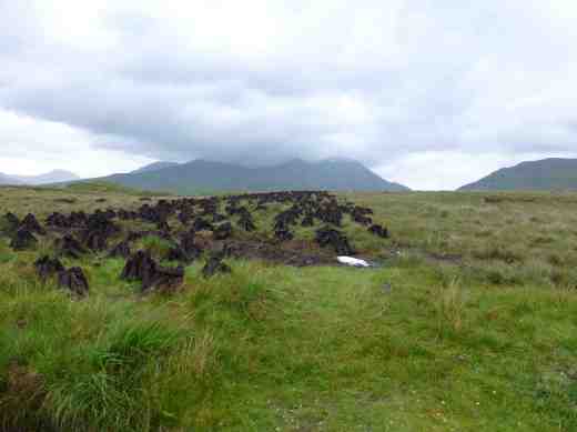 Peat (turf) cutting in Connemara