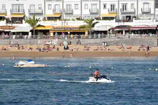 The beach at Puerto de Mogan