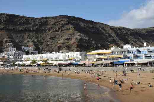 The beach at Puerto de Mogan