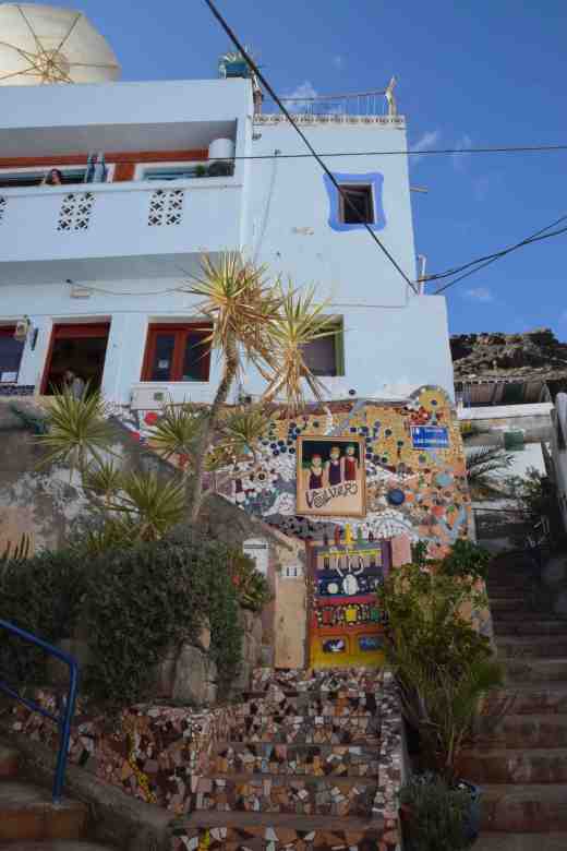 Up the steep streets at Puerto de Mogan