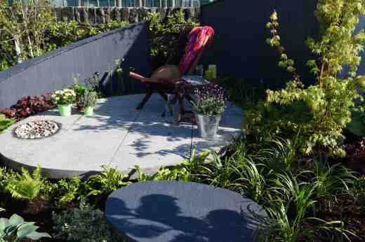 My Space was a garden designed by McGee Garden design and was a simple space with a central sitting area with a clever, integrated water feature