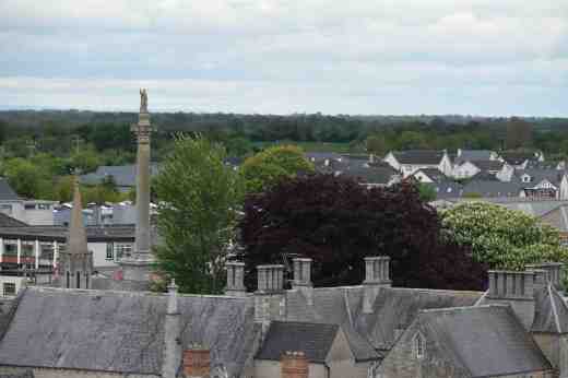 View from the castle ramparts showing the Wellington monument